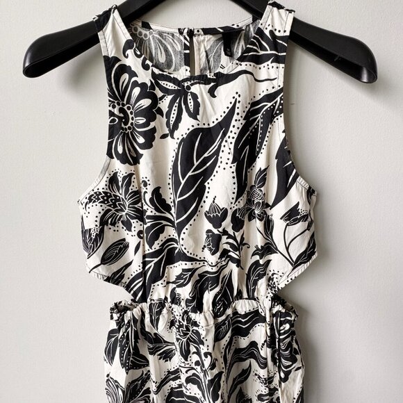 NWT Who What Wear Batik Floral Sleeveless Cut-Out Long Dress - Picture 5 of 12